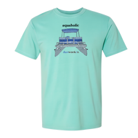 Aquaholic Pontoon Boat Men's Short Sleeve Tee