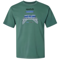 Aquaholic Pontoon Boat Men's Short Sleeve Tee